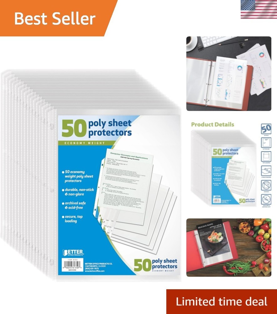 Better Office Sheet Protectors, 50 Pack