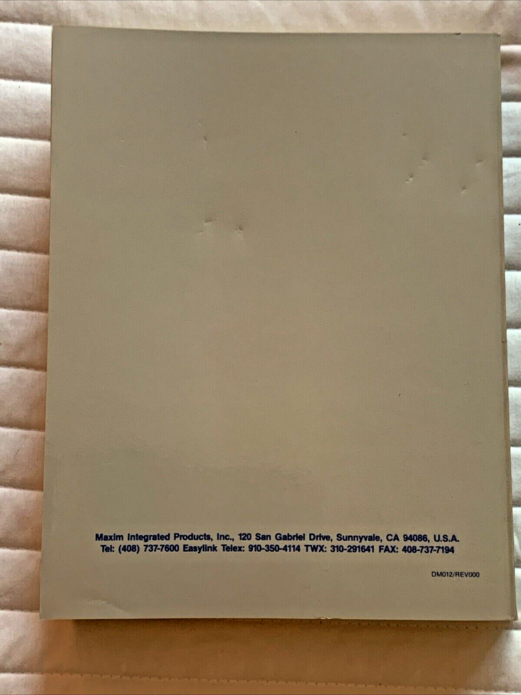 Vintage 1989 MAXIM Integrated Circuits Data Book