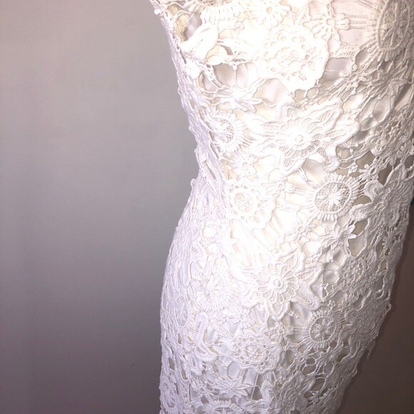 Dreamers & Lovers Clover Wedding Dress Vintage White Inspired Backless Crochet