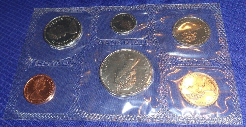 CD103 Canada 1968 Mint Coin Set w/ Non Silver Dollar UNC