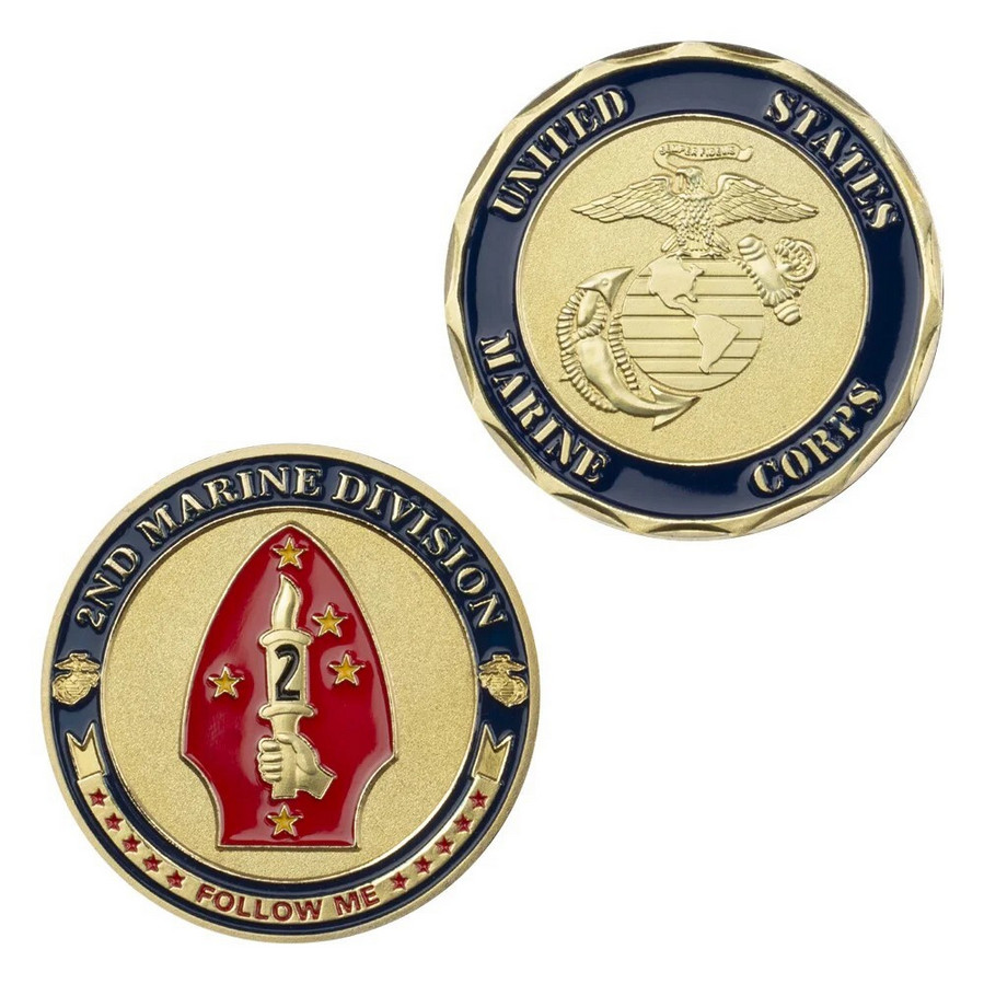 Marines 2nd Division Challenge Coin Collectable Commemorative Armed Forces 1-pc
