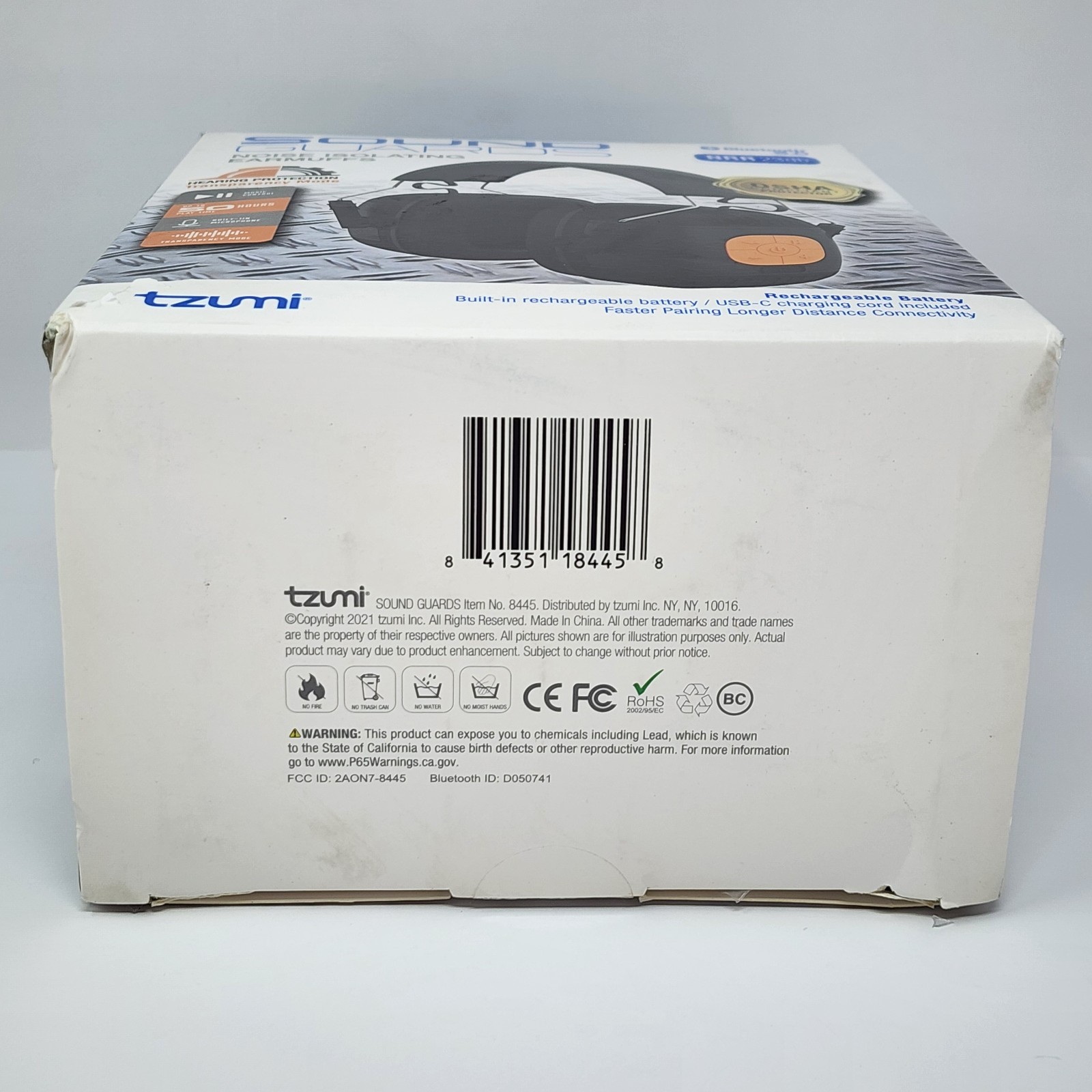 Tzumi Sound Guards Bluetooth Noise Isolating Hearing Protection Headphones Black