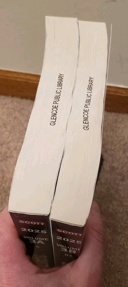 2025 Scott Postage Stamp Catalog...Volumes 3 A & B... Ex Library