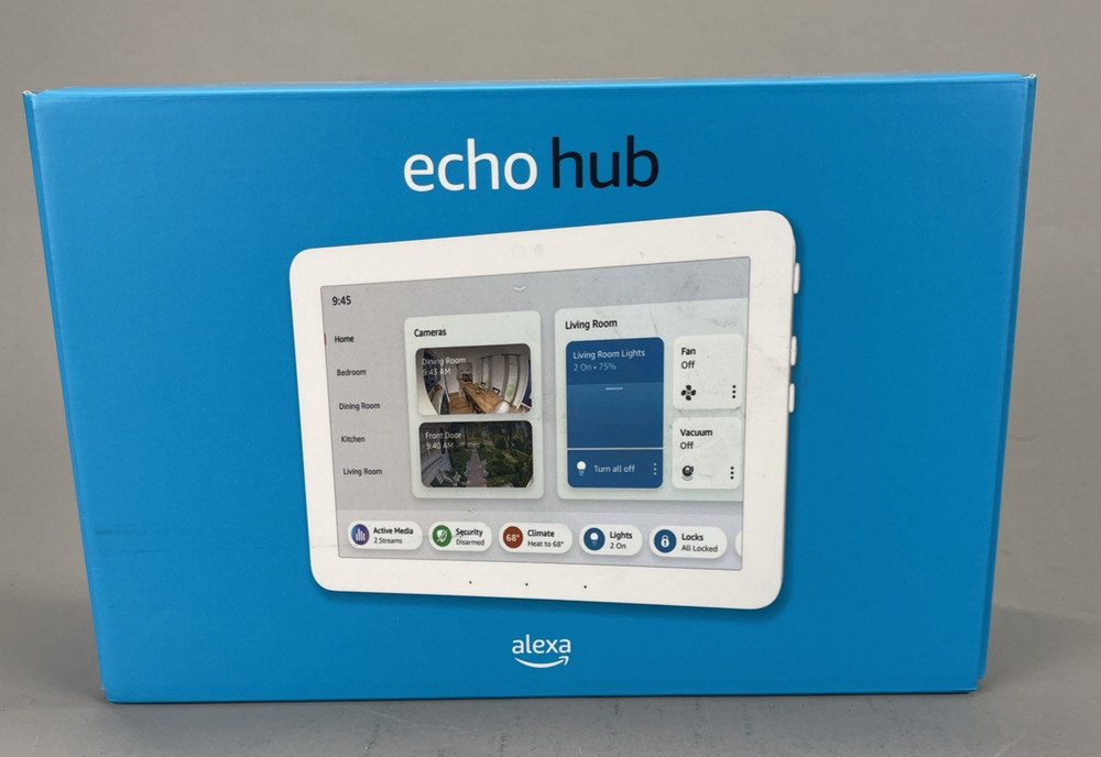Amazon Echo Hub 8" Smart Home Control Panel with Alexa White Model G6A87E NEW