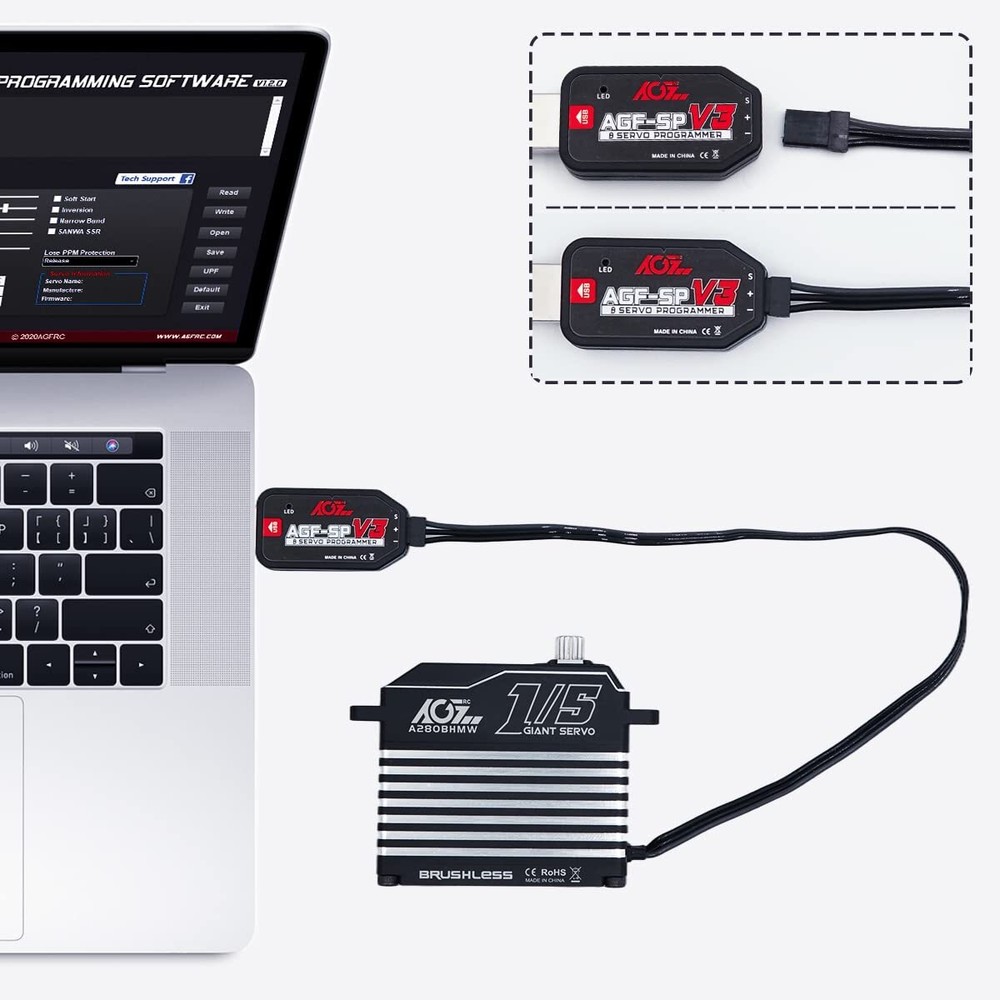 AGFRC USB Servo Programmer Card for AGFRC Servos with Programmable MarkedAGF-...