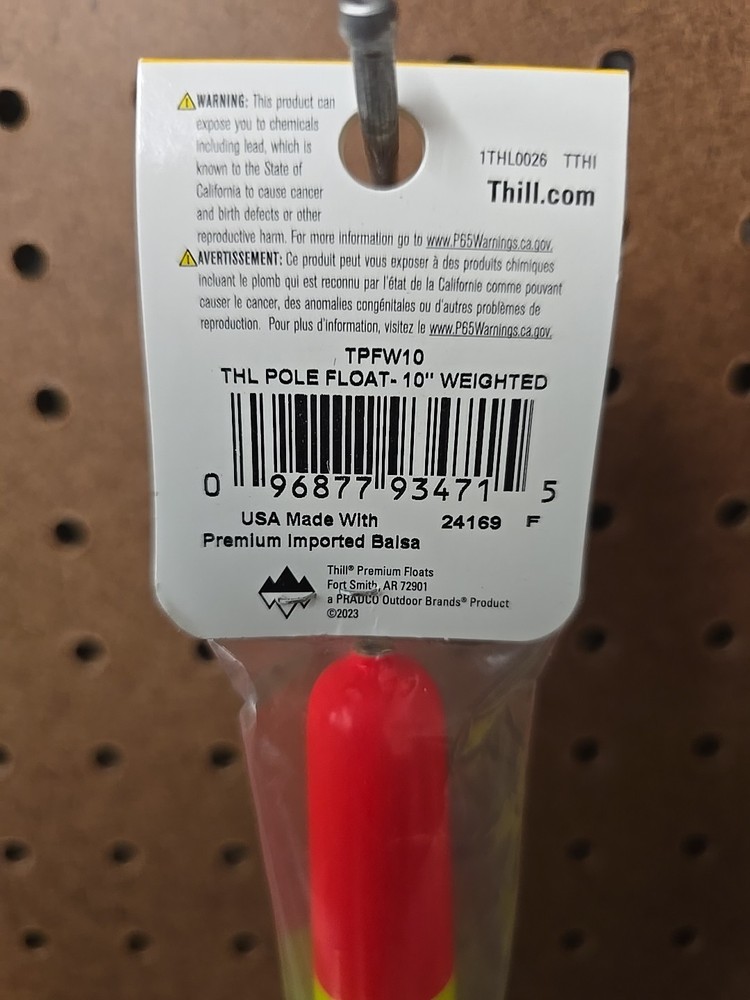 Thill Weighted Balsa Pole Floats - 10 in 2 Pack