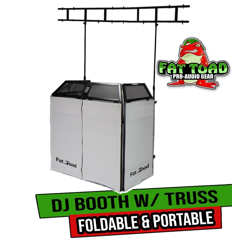 DJ Booth Tabletop - 8FT Lighting Truss Stand Package Foldable Platform FAT TOAD