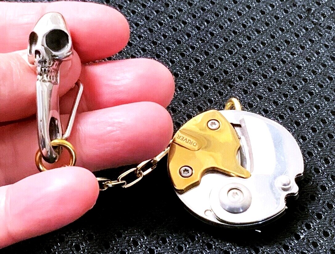 Multi-Tool, Utility Folding Knife, Box Cutter, Repair Kit Golden Coin Keychain