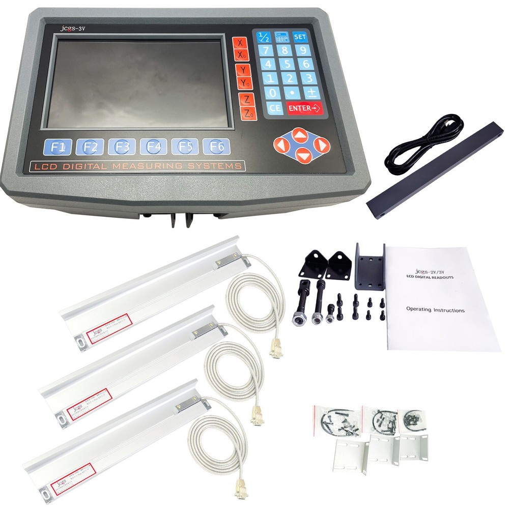 3 Axis LCD Digital Readout For Milling Lathe Machine With Precision Linear Scale