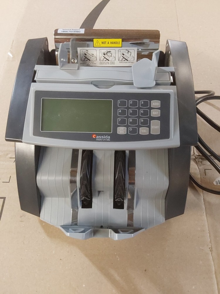 Cassida 5520 UV/MG Back Loading Bill Counter  Counterfeit Detection Valucount