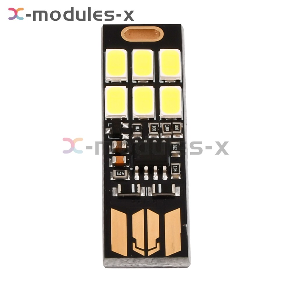 5* Mini Portable USB 6LED Light Touch Sensor Dimmable Night Light Module
