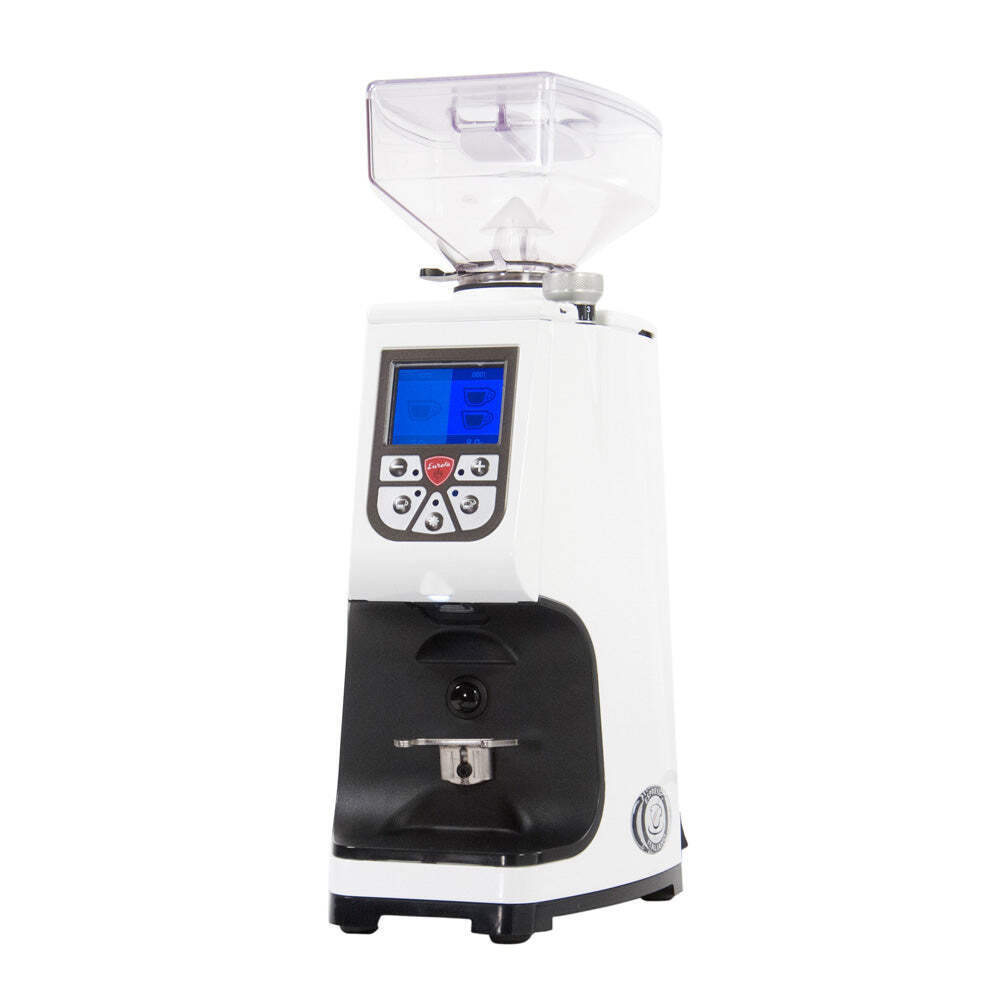 Multi-Purpose Eureka Atom Espresso Grinder in White with 60 mm burrs Featuring s