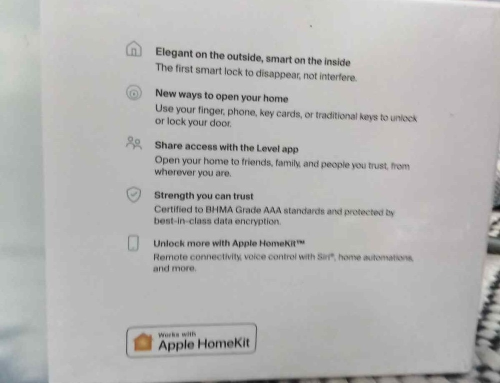 Level Lock- Touch Edition Smart Lock Satin Nickel Bluetooth Electronic Deadbolt