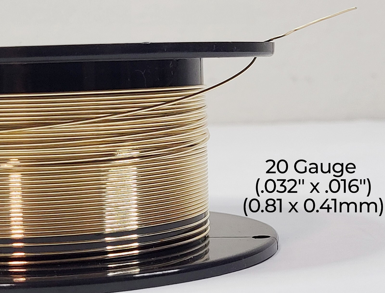 14/20 Yellow Gold-Filled Wire | Half Round | Half Hard | 10-24 Gauge | 1-10 ft