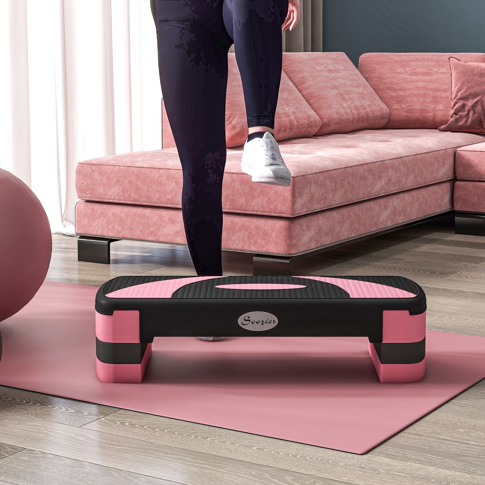32” Aerobic Stepper High Adjustable Trainer Exercise Workout Yoga Risers