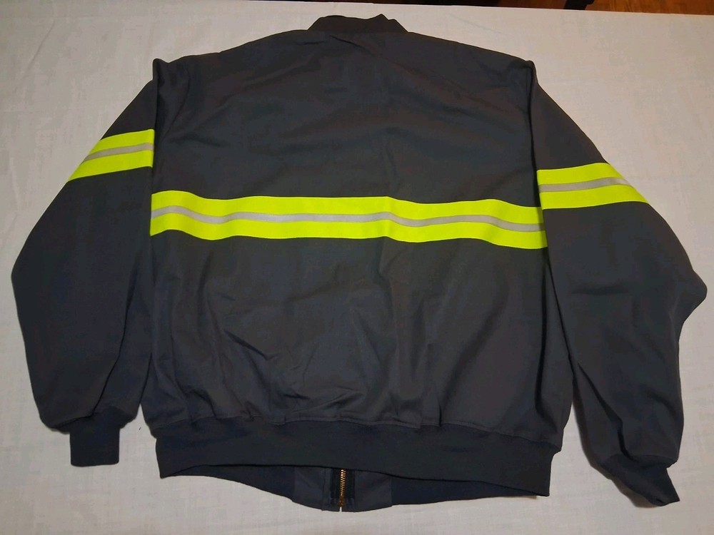 Mens Enhanced Visibility Work Bomber Jacket 2XL Regular Grey