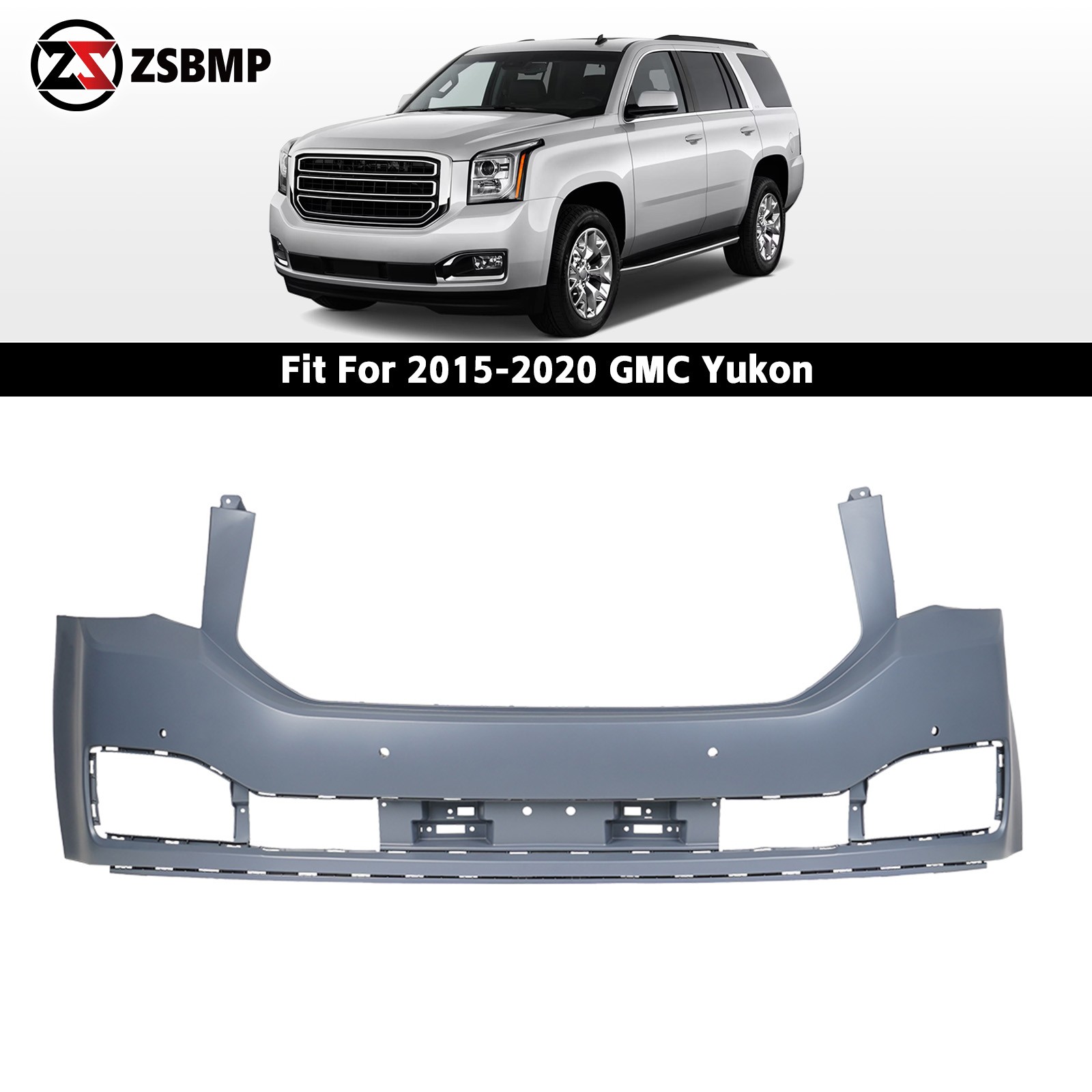 New Front Bumper Cover Fascia Fit For 2015-2020 GMC Yukon and GMC Yukon XL