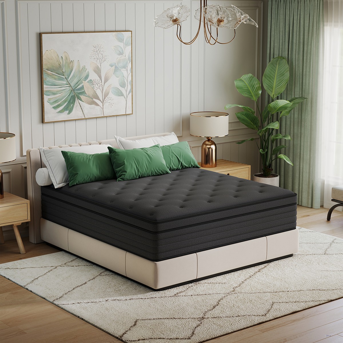 6"8"12"14" Gel Memory Foam Hybrid Spring Mattress Twin Full Queen King In A Box