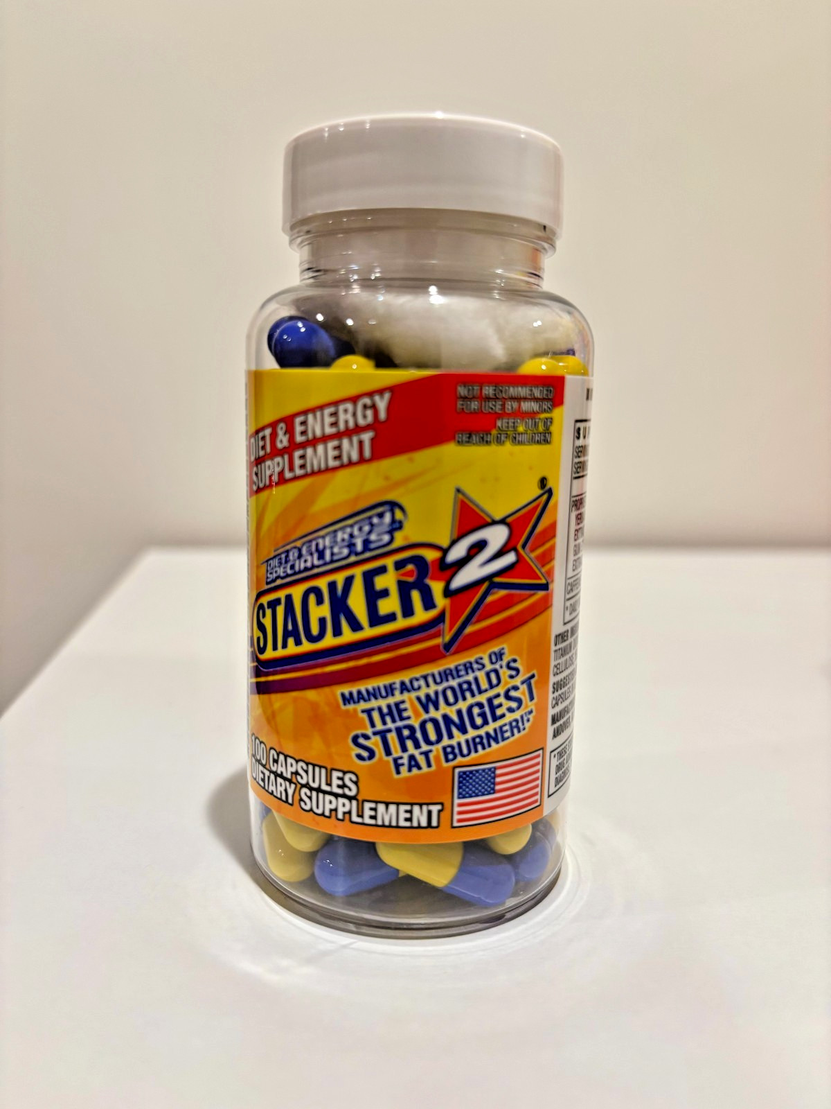 Stacker Two Dietary Supplement "Fat Burner Weight Loss" Capsules 100 Count