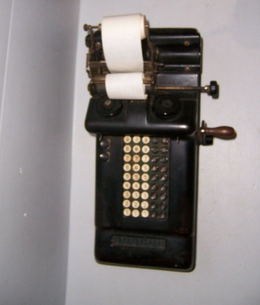 Antique Burroughs Hand Crank Adding Machine 3-860058