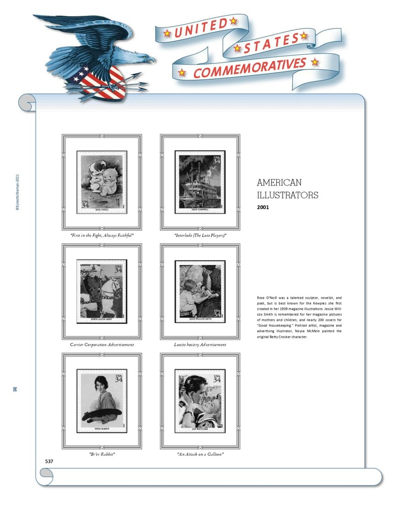 2001 U.S. Commemorative Singles COMPLETE Supplement (White Ace Alternative)
