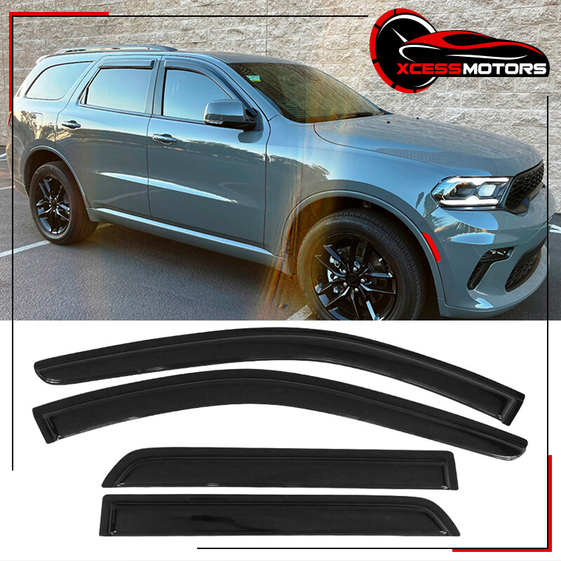 Fits 11-26 Dodge Durango Acrylic Window Visors Sun Rain Guard Deflectors 4PCS