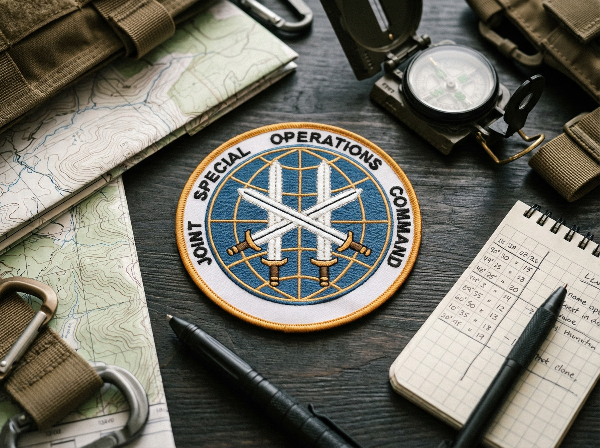 Joint Special Operations Command (JSOC) Embroidered Patch – 4″ round w/ WAX Back