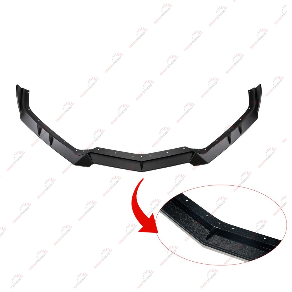 For Corvette C8 2020-2025 Front Bumper Lip Splitter 5VM Style 3PCS-Carbon Flash