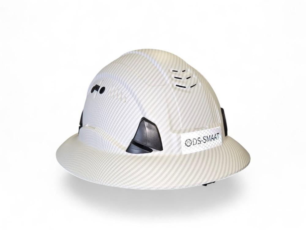 Hydro Dipped Full Brim Hard Hat White