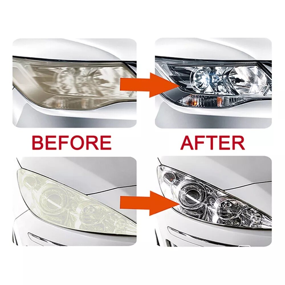 Headlight Restoration Polish Kit with Lens Tools
