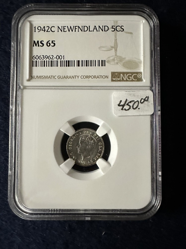1942C Newfoundland 5 Cent MS 65   C6