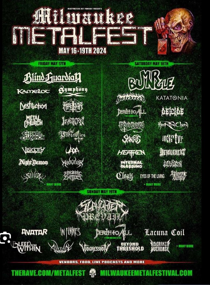 Milwaukee Metal Fest 3 Day Pass