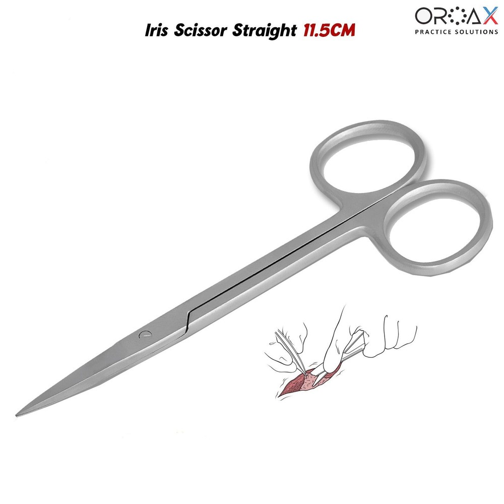 Dental Iris Gum Scissors Straight Surgical Tissue Sharp Shears Veterinary Tools