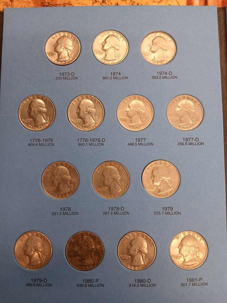 Washington Quarters Collection 1965 To 1987 Number Three TP-0885