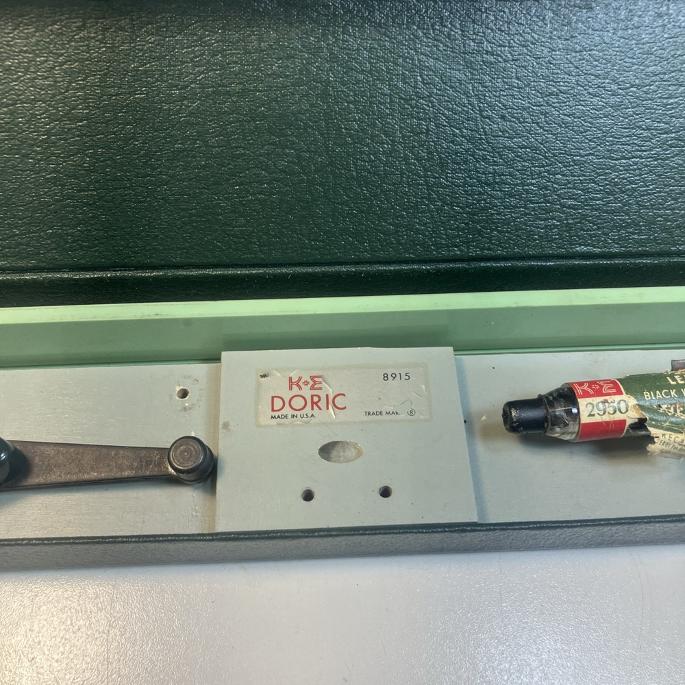 K&E KEUFFEL & ESSER DORIC DRAFTING LETTERING SET MODEL 8915 W/ CASE
