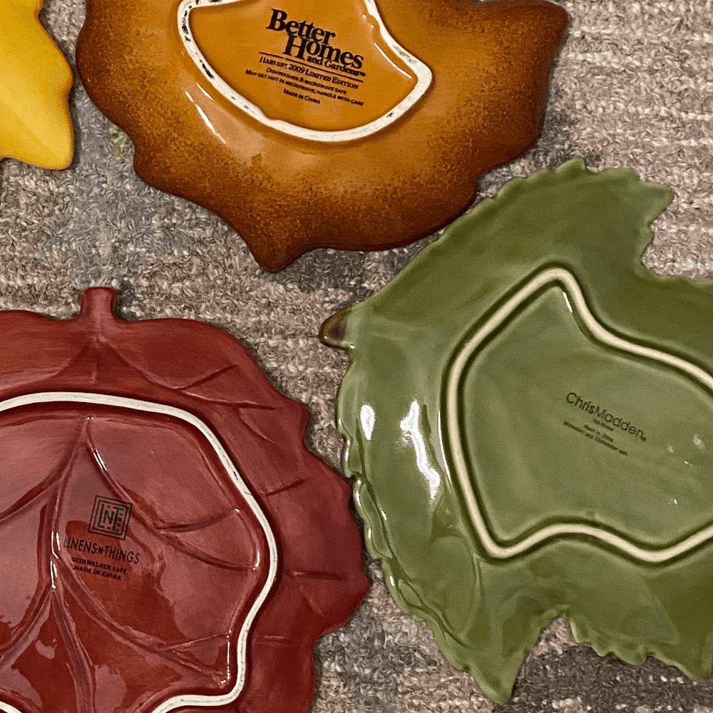 Simple Ceramic Set of Leaf Decor