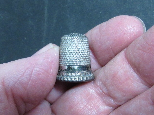 vintage  sterling silver thimble