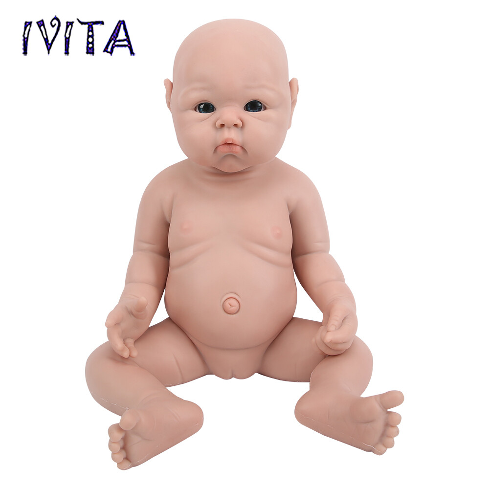 IVITA 19" Full Soft Silicone Reborn Baby Girl Doll Kids Gift Vivid Silicone Doll