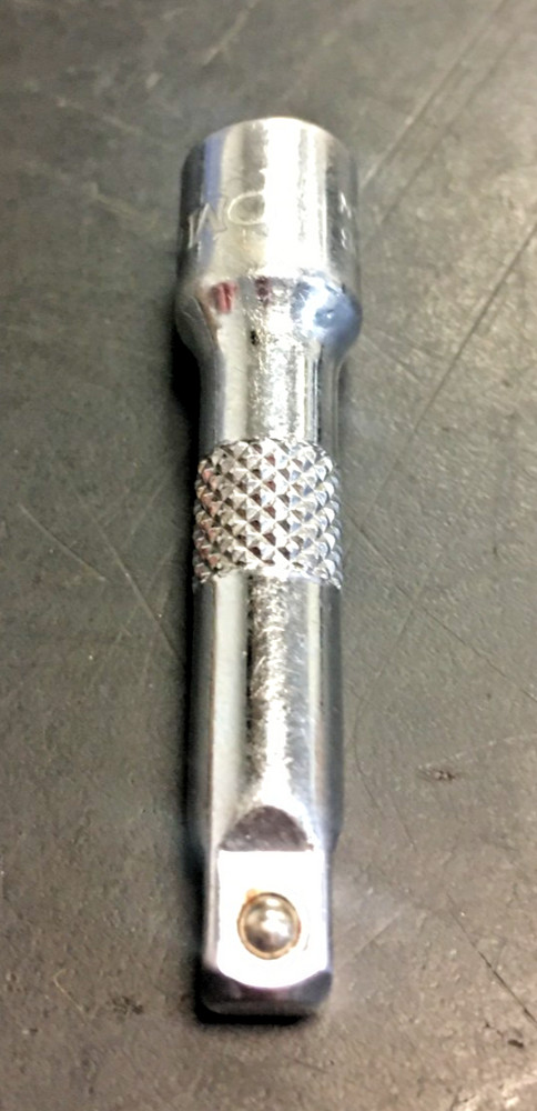 PM Cr-V 2", Chrome Socket Extensions Bar, 1/4" Drive, Taiwan