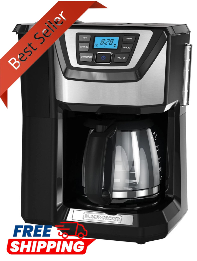 Cup Mill and Brew Coffee Maker, Automatic Grind and Brew Drip Coffee Machine