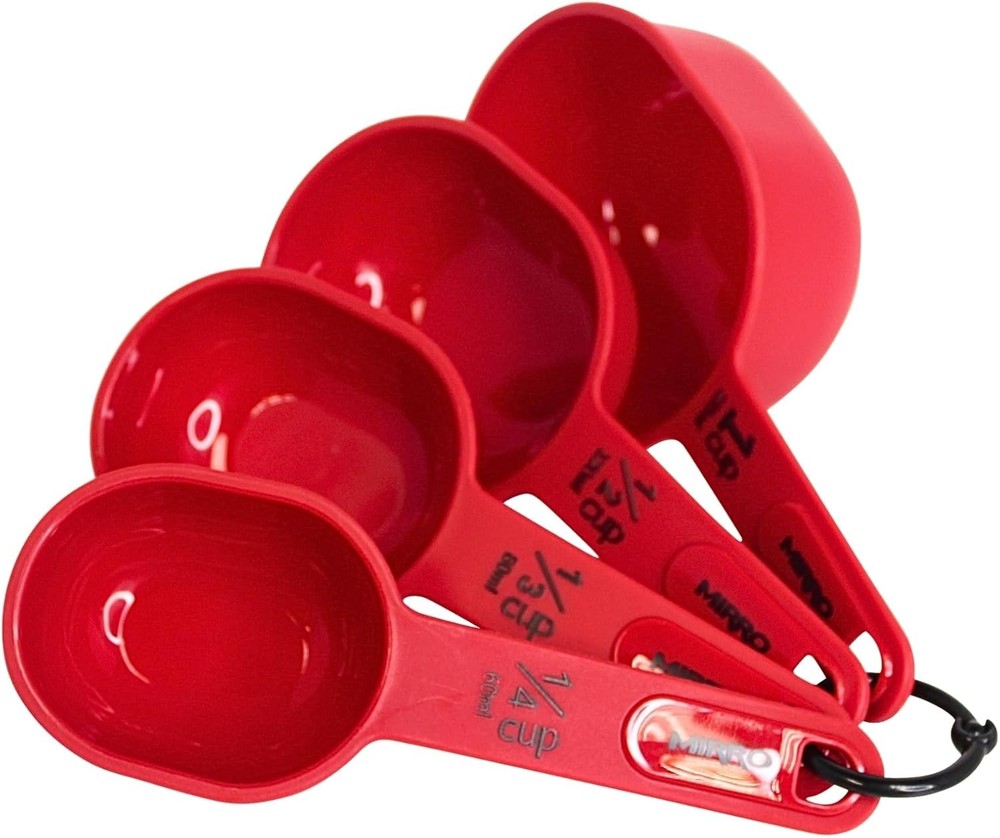 4pc Nested Measuring Cups Set Red