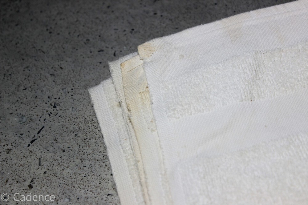 US WW2 Army Medical Department Full Size White Cotton Towel Red Stripe Rare S885