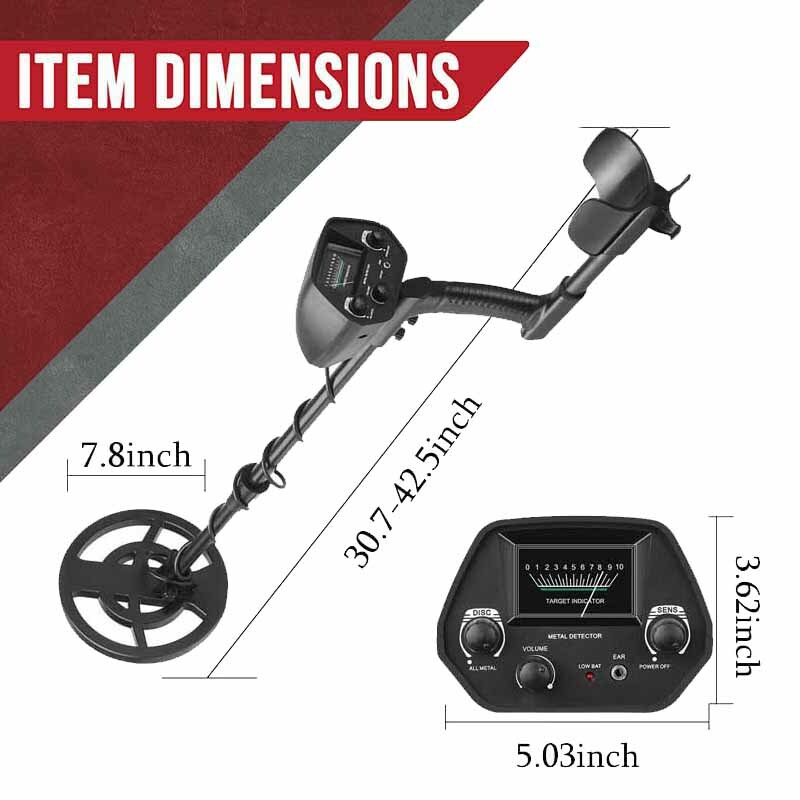 Bounty Hunter Metal Detector with Pinpointer Gold 8 INCH Professional Sensor LCD