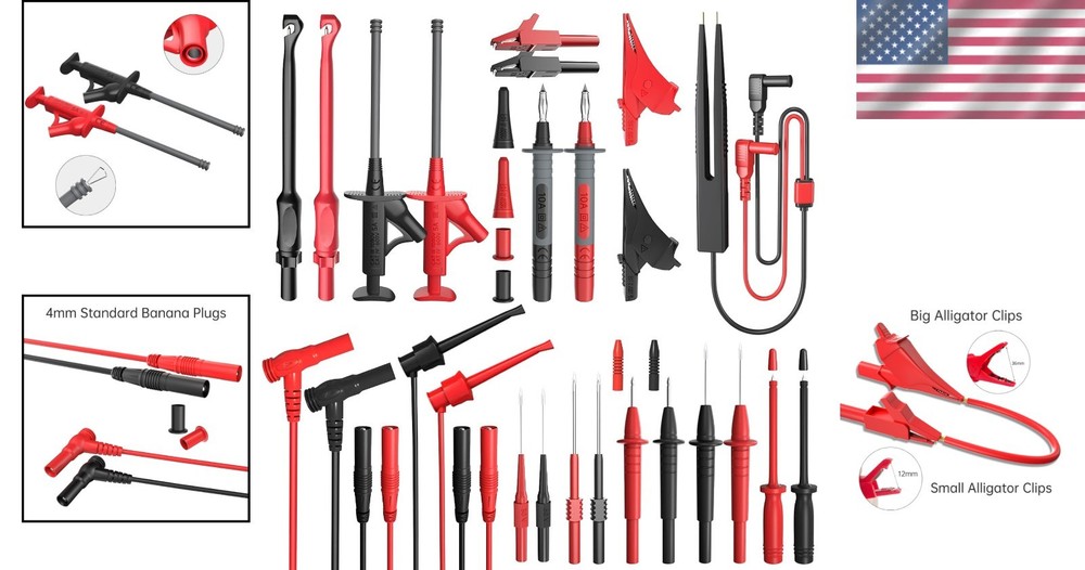 Versatile 25PCS Silicone Multimeter Leads Set - Perfect for Every Project