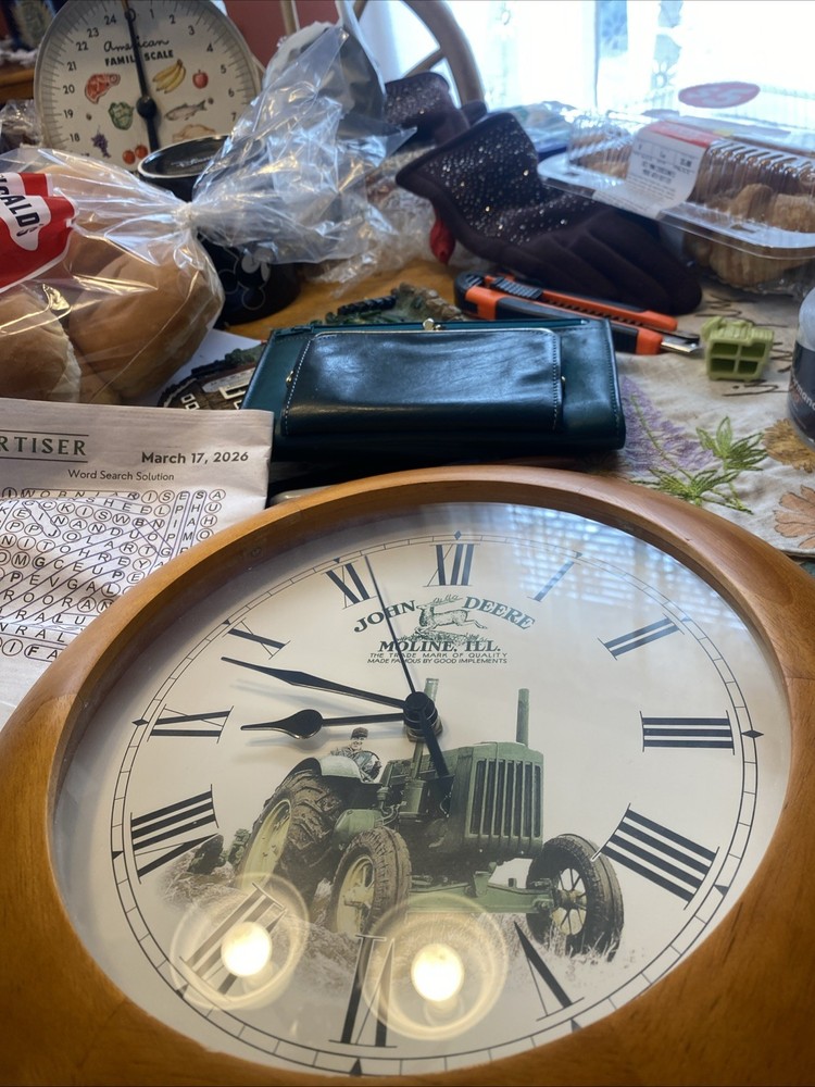 John Deere Tractor Wall Clock Tested And Working Properly