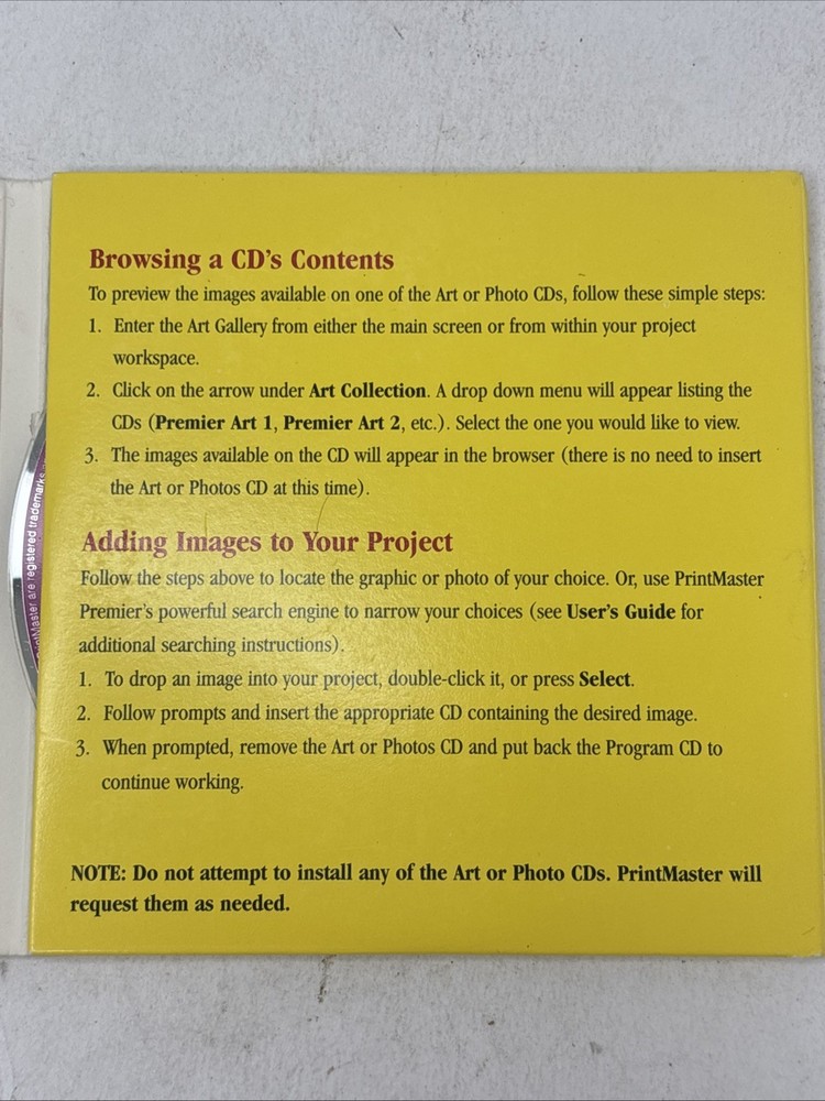 PrintMaster Premier Program (Windows 95 & 3.1 CD-ROM) 1998 Mindscape 4 Disc Set