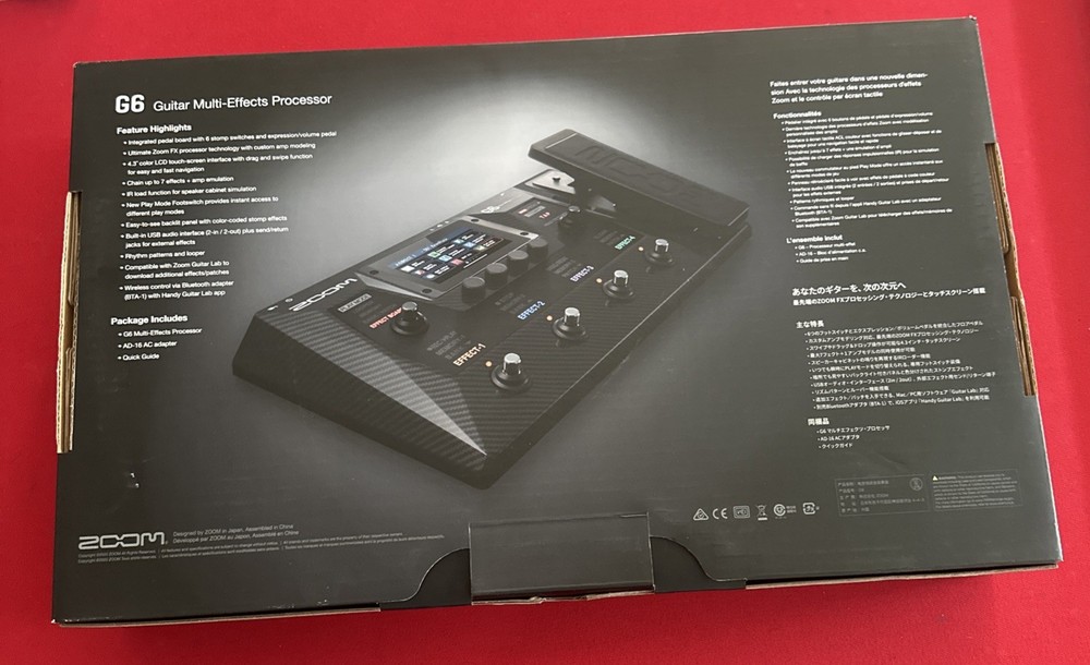 ZOOM G6 Multi-Effects Guitar Processor with Expression Pedal LCD Touchscreen NEW