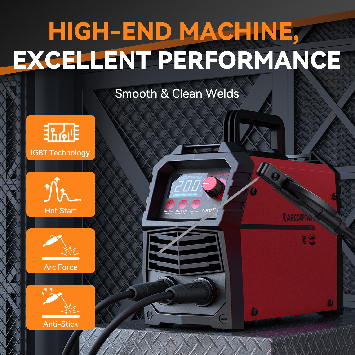 200A Stick Welder 110/220V ARC/MMA/Lift TIG Welding Machine IGBT Inverter Portab