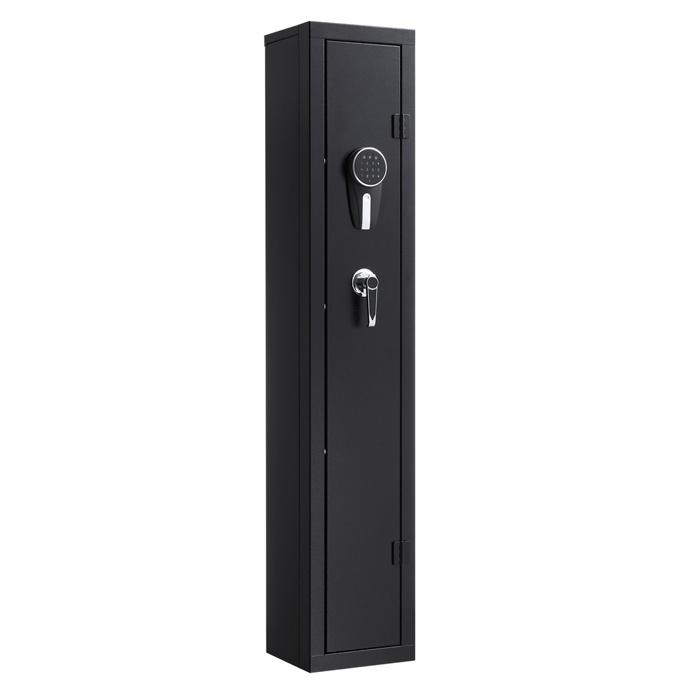 Uimoso Secure Gun Storage with Digital Lock & Adjustable Racks, Assembly Needed