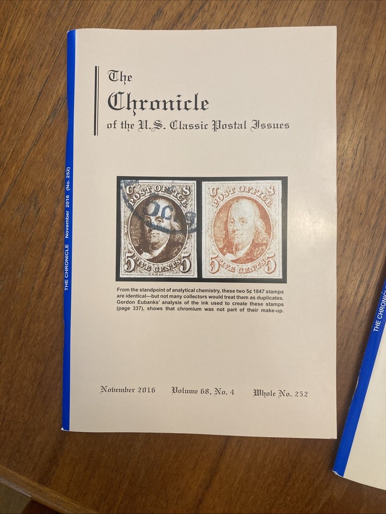 The Chronicle of US Classic Postal Issues 2016 Full year